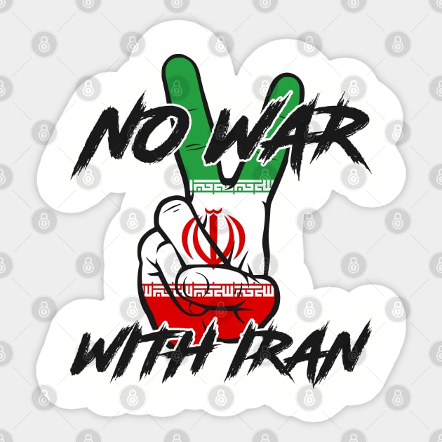 No War With Iran Peace Sign Sticker by erock